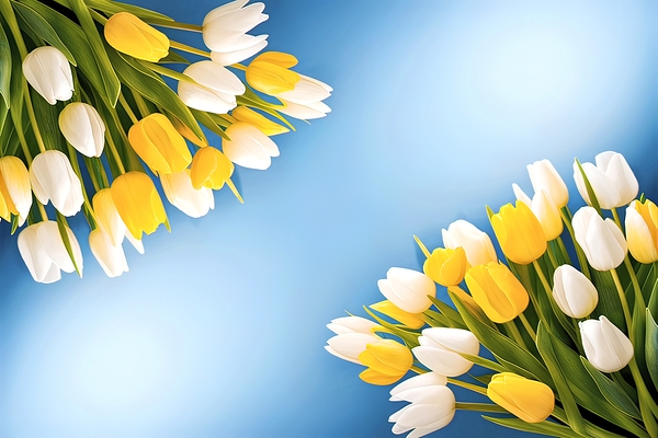 Spring flowers background Print