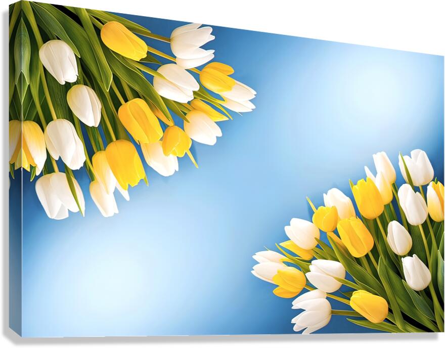 Spring flowers background Canvas Print