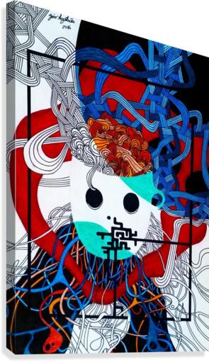 Freaky mime Canvas Print