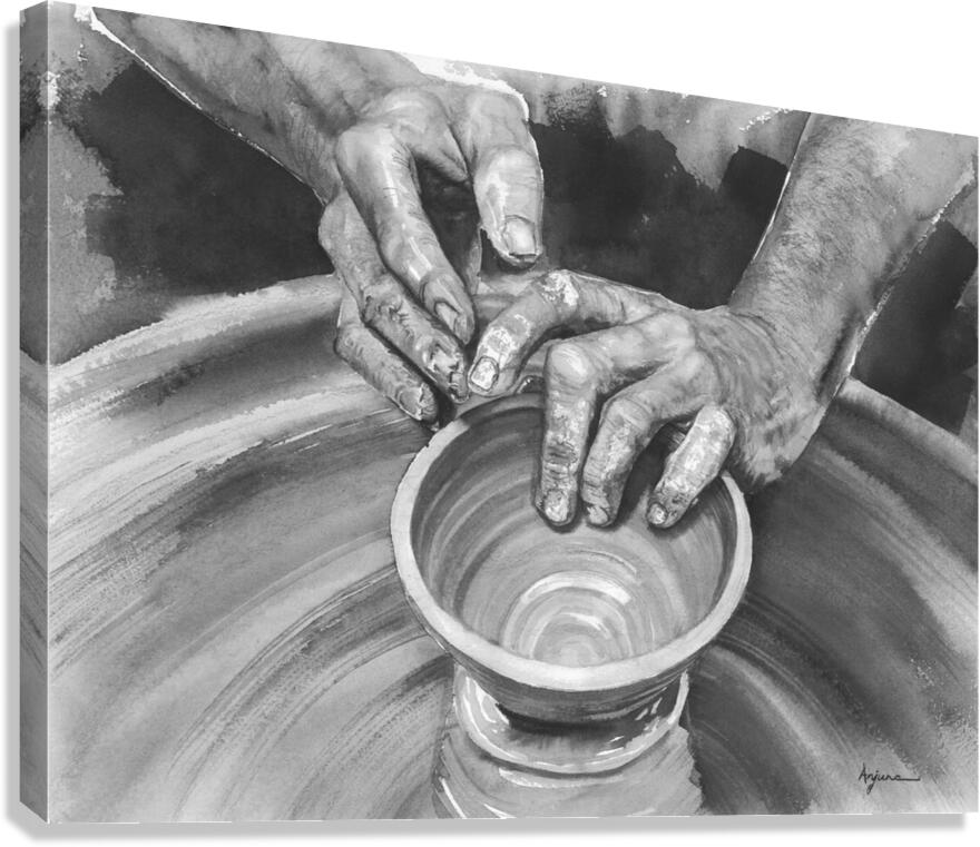 Potters Hands Canvas Print