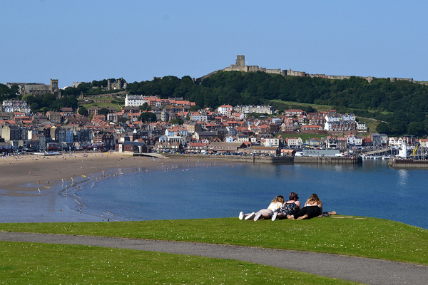 Sunbathing In Scarborough Print