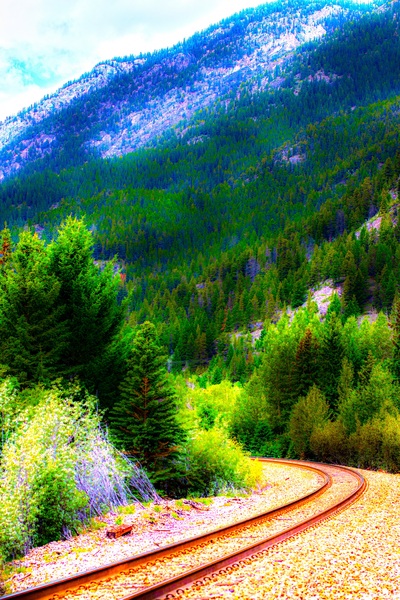 mountain track Print