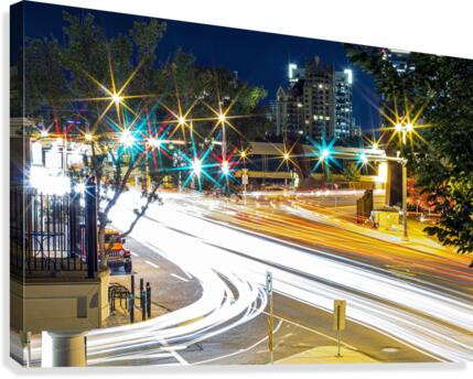 night intersection Canvas Print