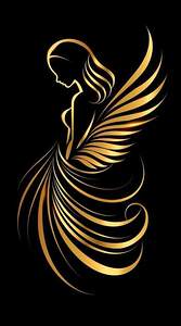 woman with a golden wing