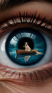 a captivating close up of an eye with the pupil t