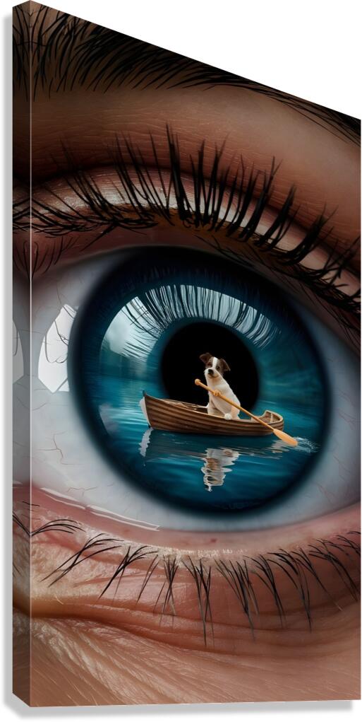 a captivating close up of an eye with the pupil t Canvas Print