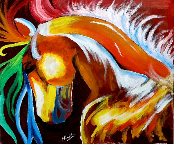 Vibrant Horse Print
