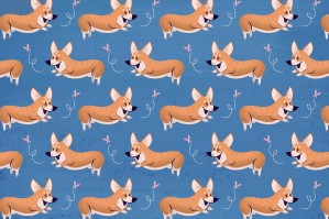 Corgi Patterns Print