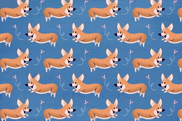 Corgi Patterns Print