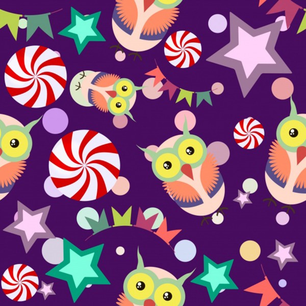 owl pattern background Print