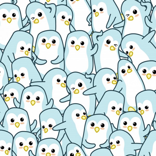 penguins pattern Print