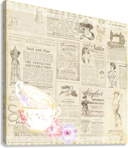 newsprint background Canvas Print