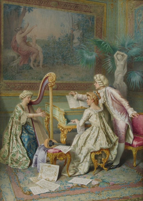 Rococo scene Print