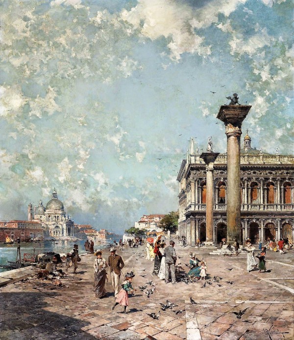 Landscape of the square Print