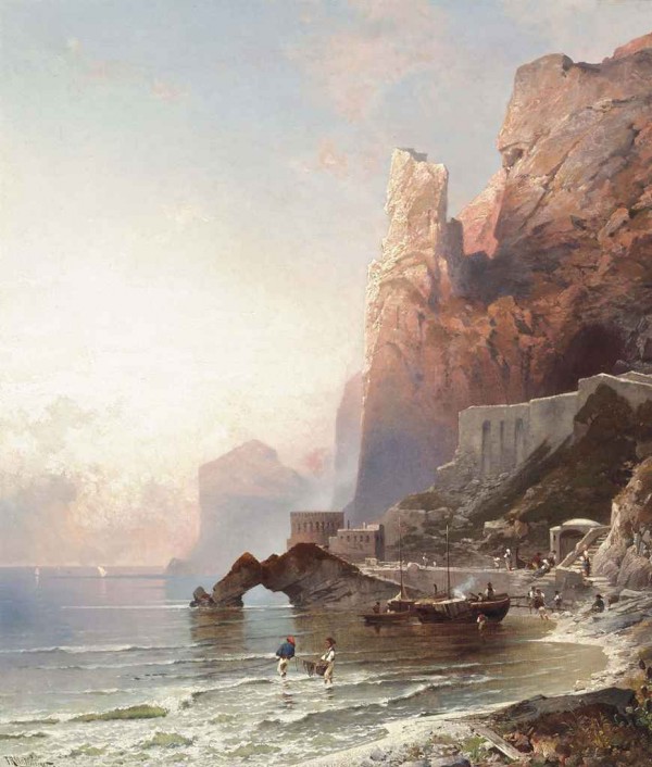 The rock of Amalfi Print