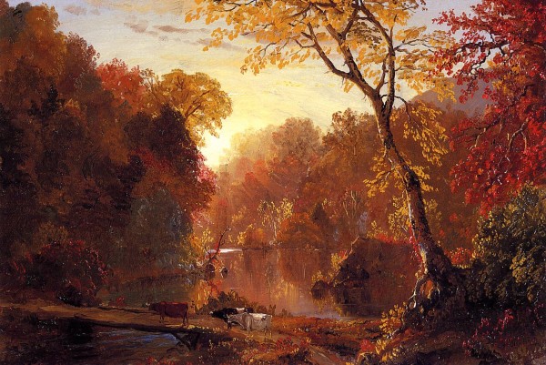 Autumn in North America 1856 Print