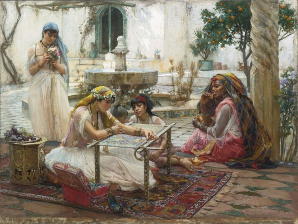 Sewing by Frederick Arthur Bridgman