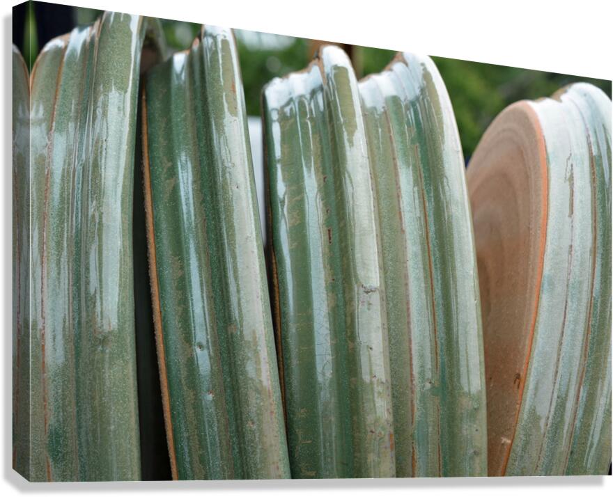 Green Pottery  Canvas Print