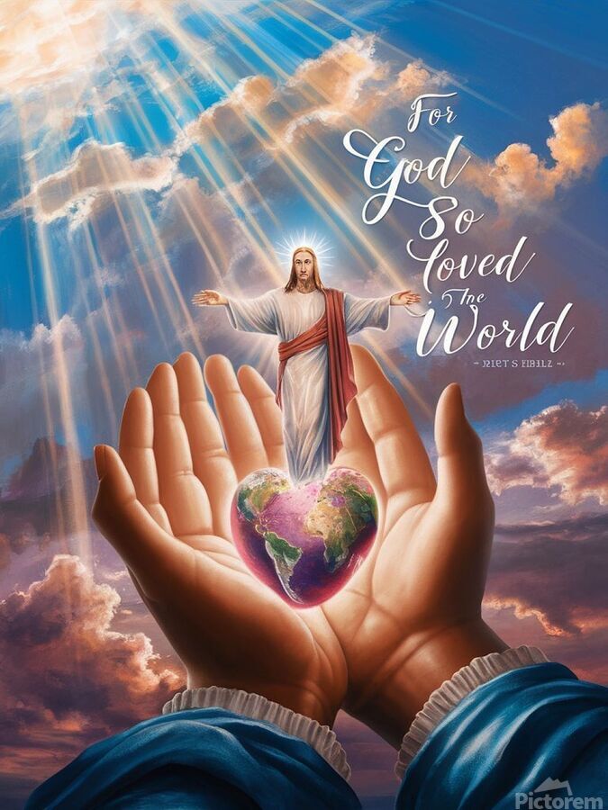 For God So Loved the World by mohamedelfaleh Wall Art