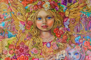 Yumi Sugai. Rose and lavender angel for May and June. 