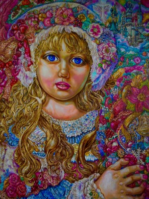 Yumi Sugai. An angel of Christmas of the Christmas wreath.i