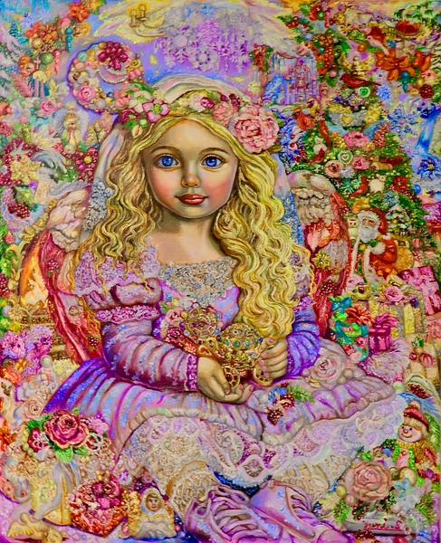 Yumi Sugai.Christmas present angel. Print