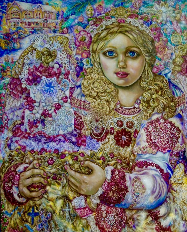 Yumi Sugai. An angel of Christmas of the Christmas cake. Print