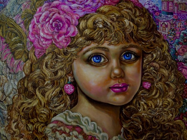 Yumi Sugai. An angel of Christmas of the Christmas tree. Print