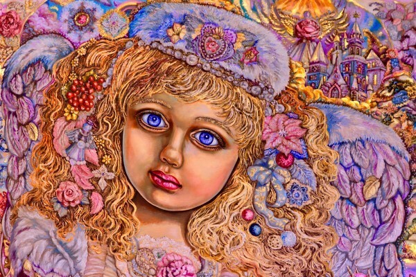 Yumi Sugai. Christmas light angel. Print