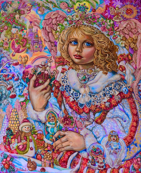 Yumi Sugai. Christmas toy angel. Print