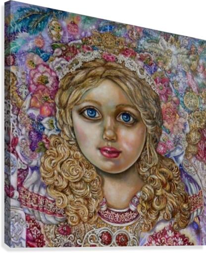 Yumi Sugai. An angel of Christmas of the Christmas cake. Canvas Print