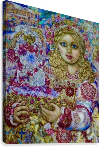 Yumi Sugai. An angel of Christmas of the Christmas cake. Canvas Print