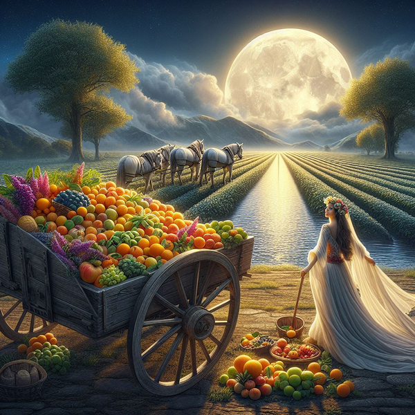 Moonlit Harvest Elegance Print