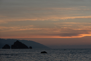 Sunset over the Pacific Mexico