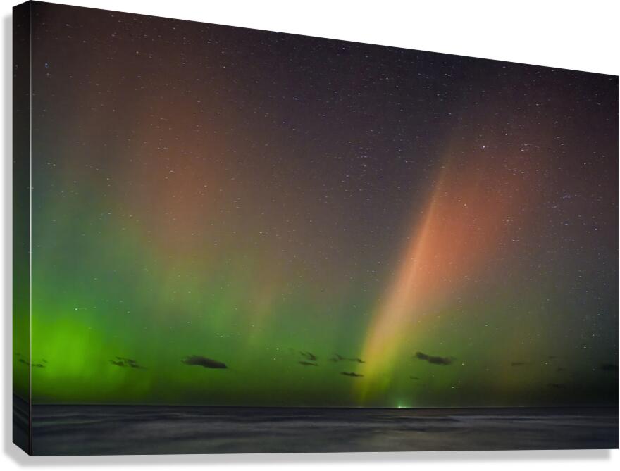 Aurora Borealis Scusset Beach  6 Canvas Print
