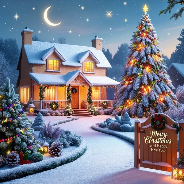 Magical Christmas Eve: A Winter Wonderland Print