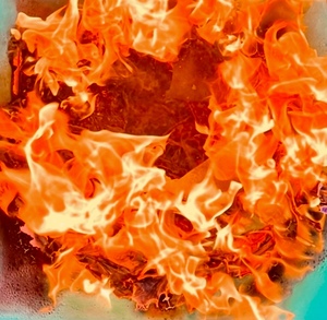 Wreathed in fire