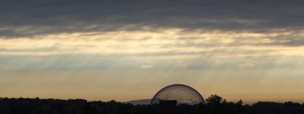 Sunrise on the biosphere Montreal Quebec Canada Print