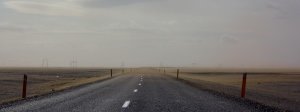 On the road in Iceland Print