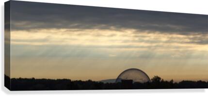 Sunrise on the biosphere Montreal Quebec Canada Canvas Print