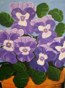 Purple Pansies 