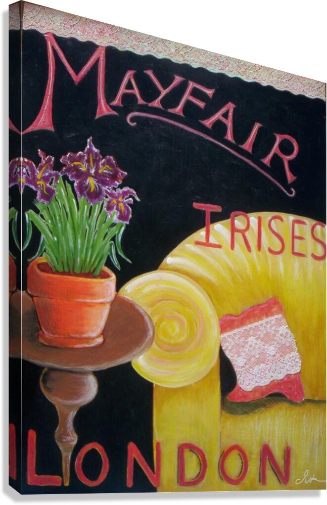 Mayfair Irises London Canvas Print