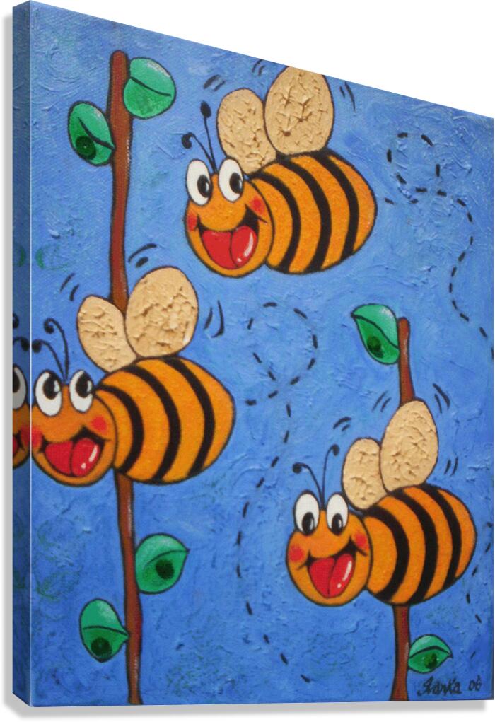 Cutie Bees Canvas Print