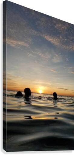 water sunset Canvas Print