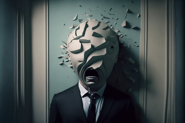 dimensional face mask Print
