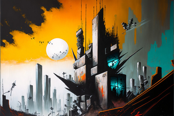 dynamic abstract cityscape 2 Print