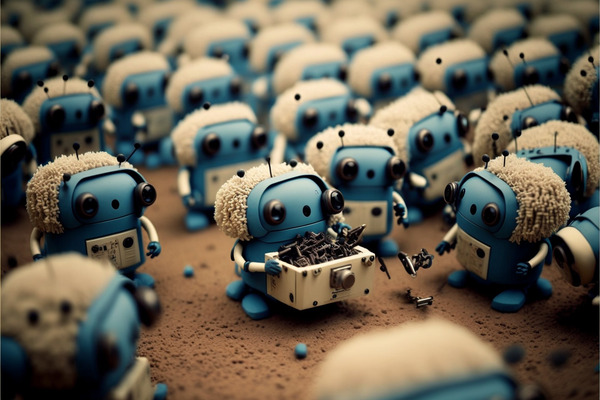 sheepy robot herd Print