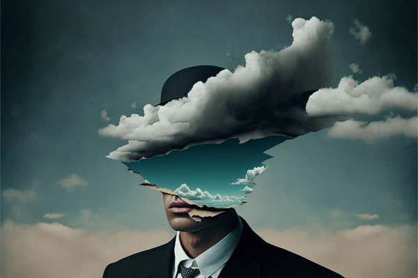 surreal dimensional faces 3 Print