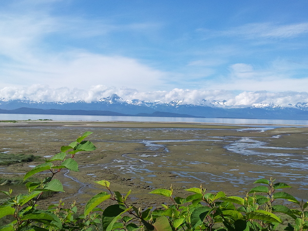 Alaskan Mountain Range with Clouds  Print