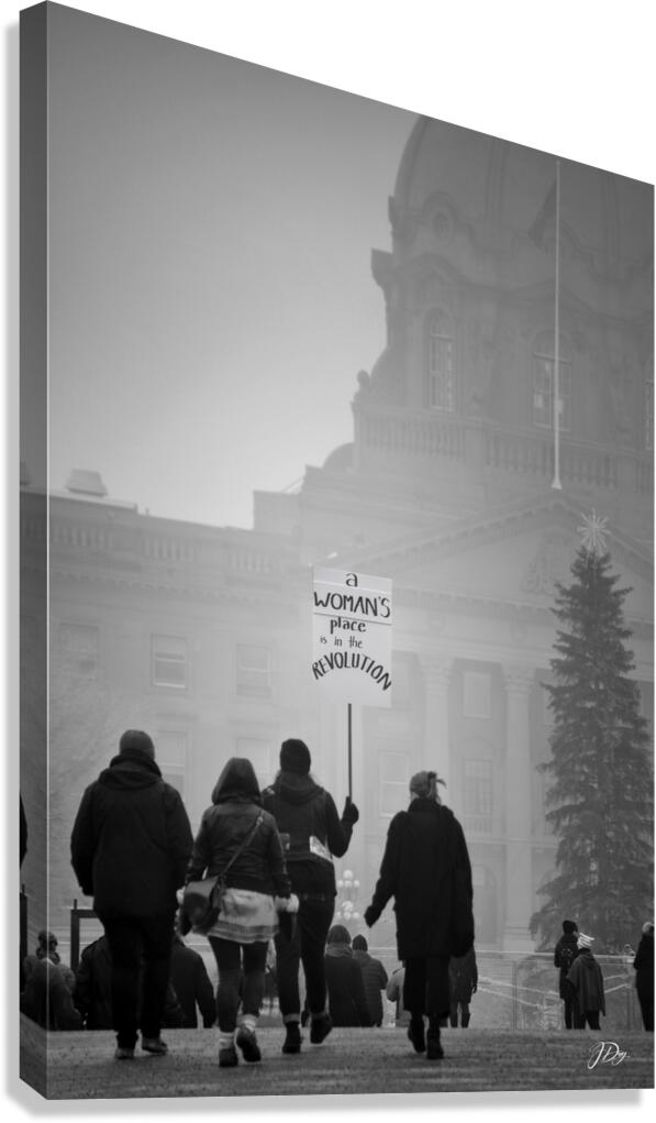 A Womans Place...is in The Revolution.  Canvas Print